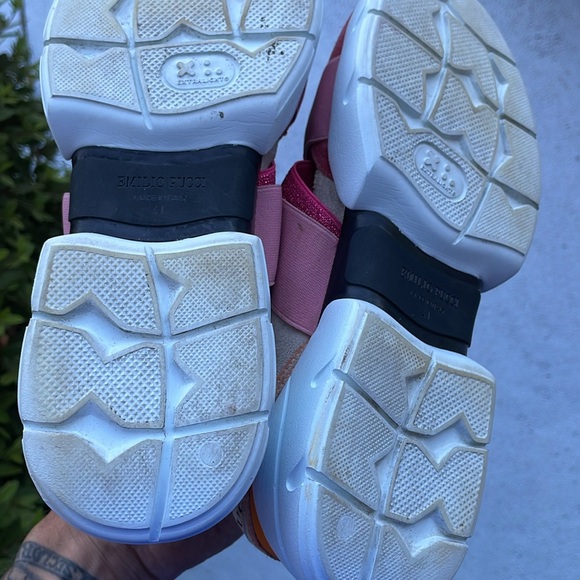 EMILIO PUCCI- Colorblock Miami Ruffle Slip-on Sneaker Limited Edition - Picture 3 of 3